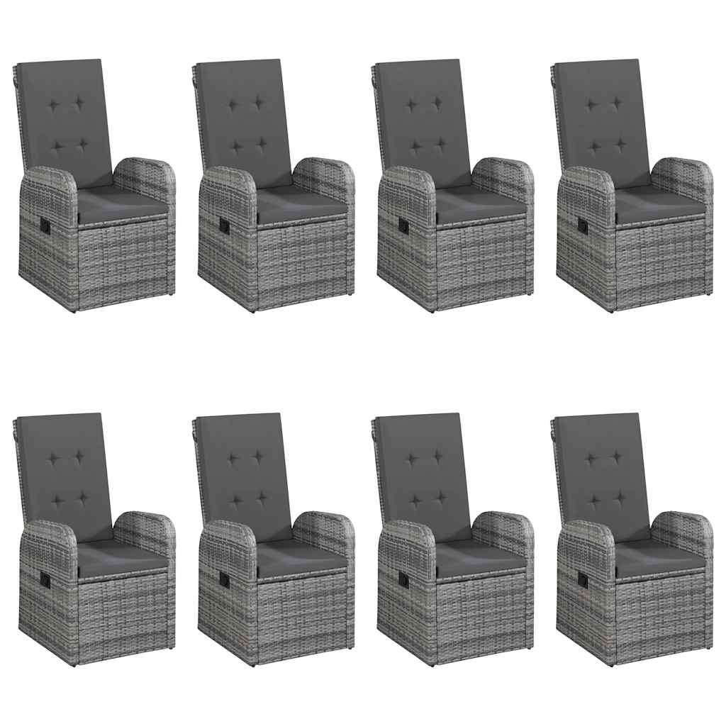 Σετ Τραπεζαρίας Κήπου 9 Τεμαχίων Γκρι - PAKOBAZAAR