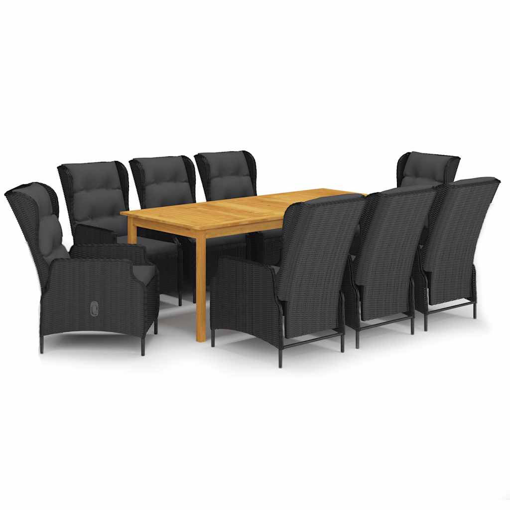 Σετ Τραπεζαρίας Κήπου 9 Τεμαχίων Σκούρο Γκρι - PAKOBAZAAR