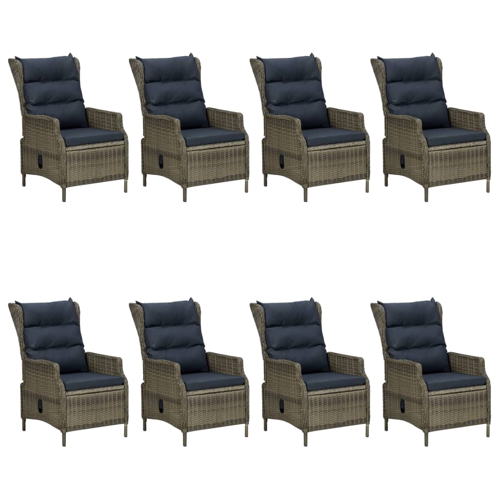 Σετ Τραπεζαρίας Κήπου 9 Τεμαχίων Καφέ - PAKOBAZAAR