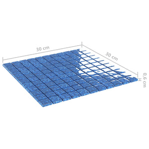 Μωσαϊκό Πλακάκι 11 pcs Μπλε 50 x 50 cm Γυαλί - Pakobazaar