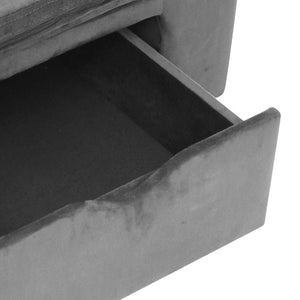 Καναπές - Κρεβάτι Σκύλου με Συρτάρι Γκρι 75x50x38 εκ. Βελουτέ - PAKOBAZAAR