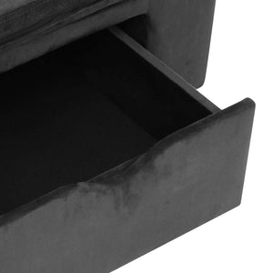 Καναπές Σκύλου με Συρτάρι Σκούρο Γκρι 75 x 50 x 38 εκ. Βελουτέ - PAKOBAZAAR