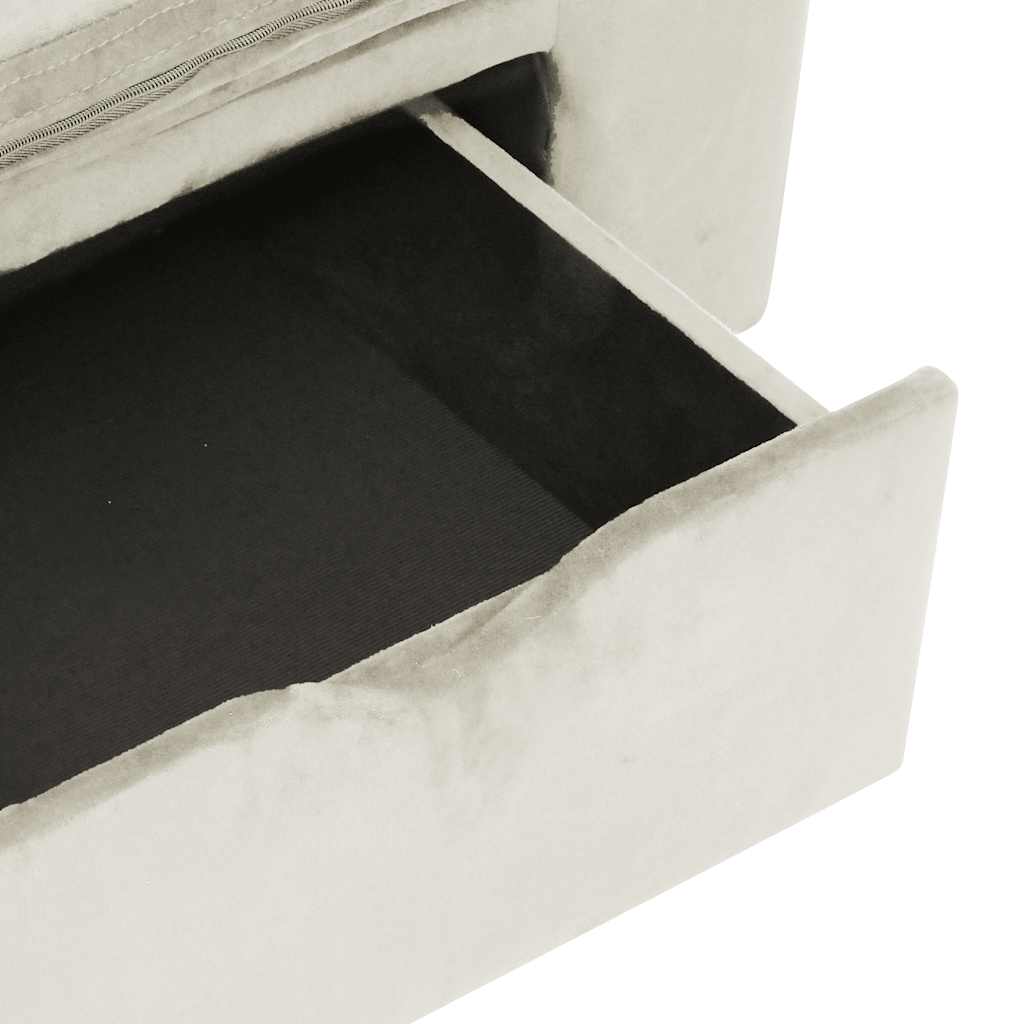 Καναπές - Κρεβάτι Σκύλου με Συρτάρι Κρεμ 75x50x38 εκ. Βελουτέ - PAKOBAZAAR