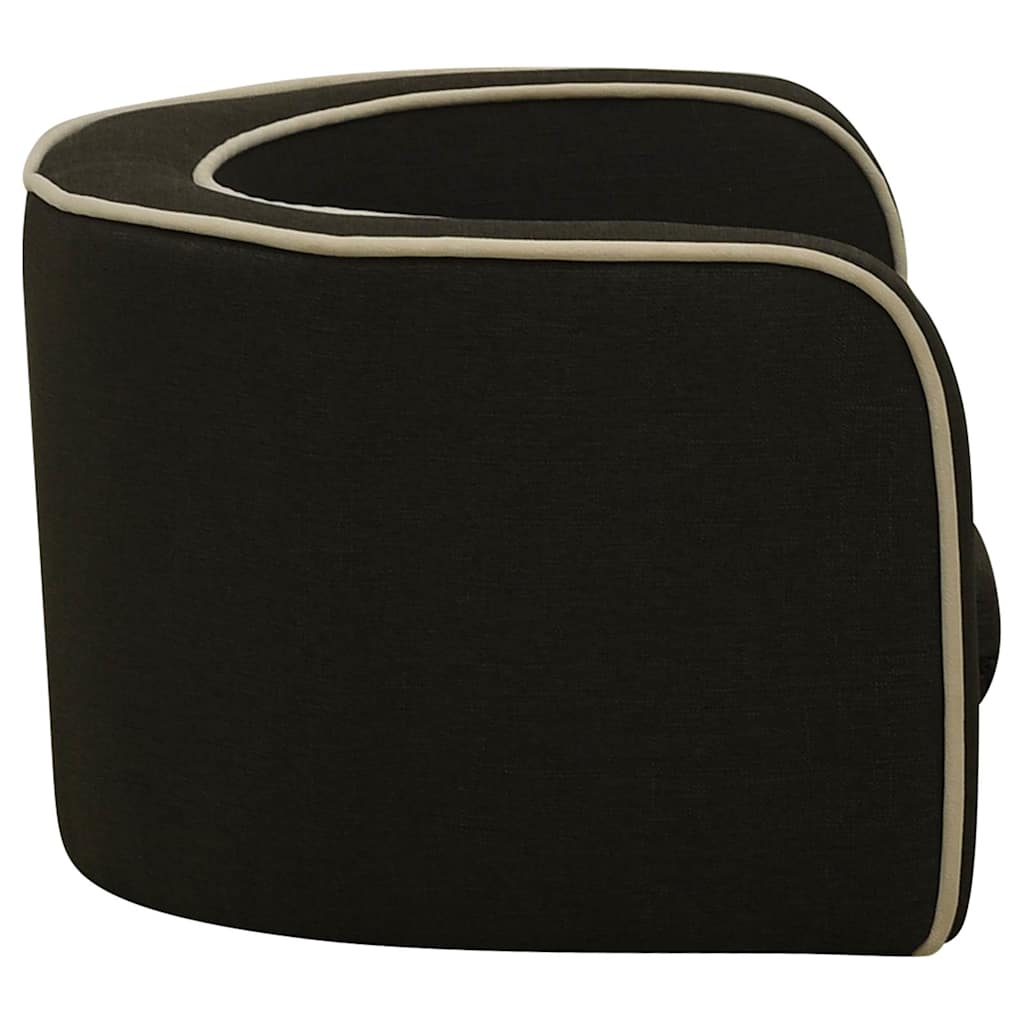 Καναπές Σκύλου Πτυσ. Σκ Γκρι 76x71x30εκ & Λινό Πλενόμ. Μαξιλάρι