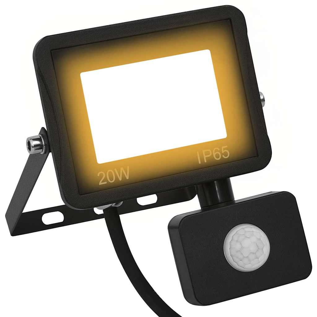 Προβολέας LED με Αισθητήρα Θερμό Λευκό 20 W - PAKOBAZAAR