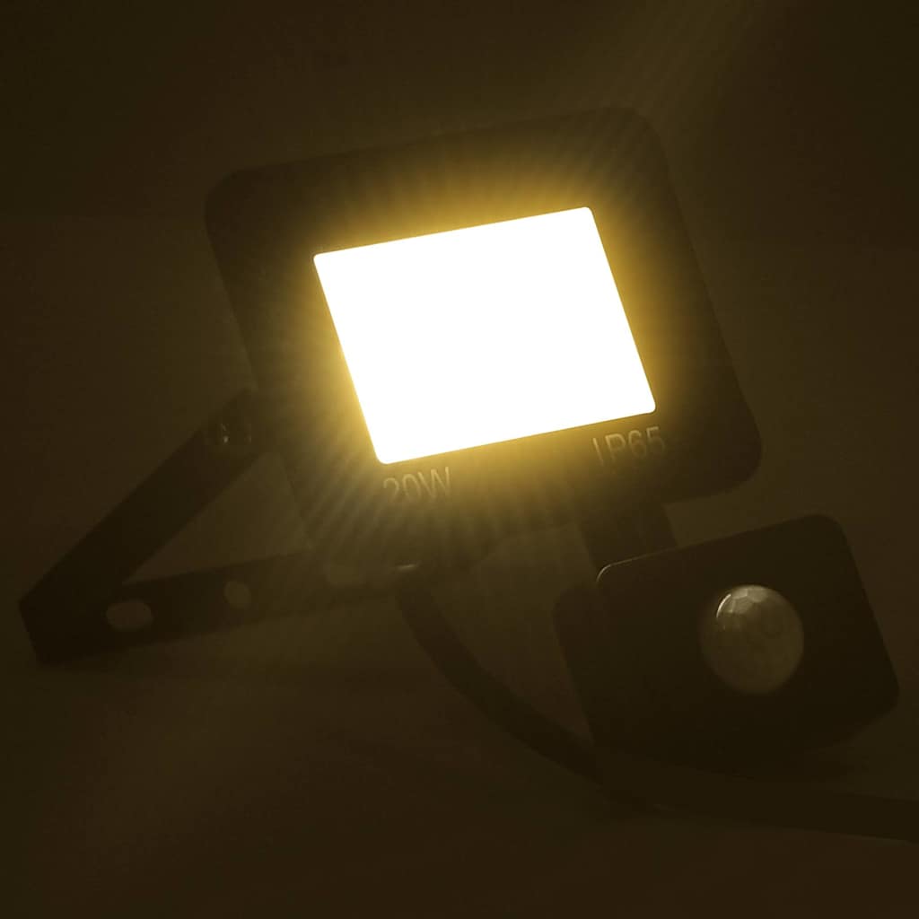 Προβολέας LED με Αισθητήρα Θερμό Λευκό 20 W - PAKOBAZAAR