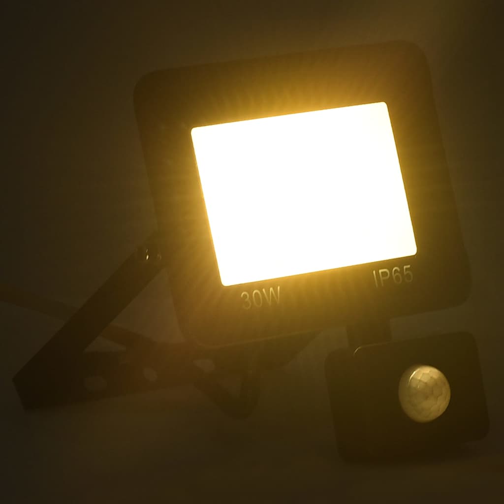 Προβολέας LED με Αισθητήρα Θερμό Λευκό 30 W - PAKOBAZAAR