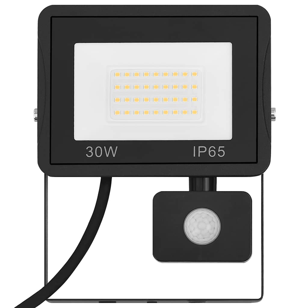 Προβολέας LED με Αισθητήρα Θερμό Λευκό 30 W - PAKOBAZAAR