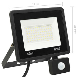 Προβολέας LED με Αισθητήρα Θερμό Λευκό 50 W - PAKOBAZAAR