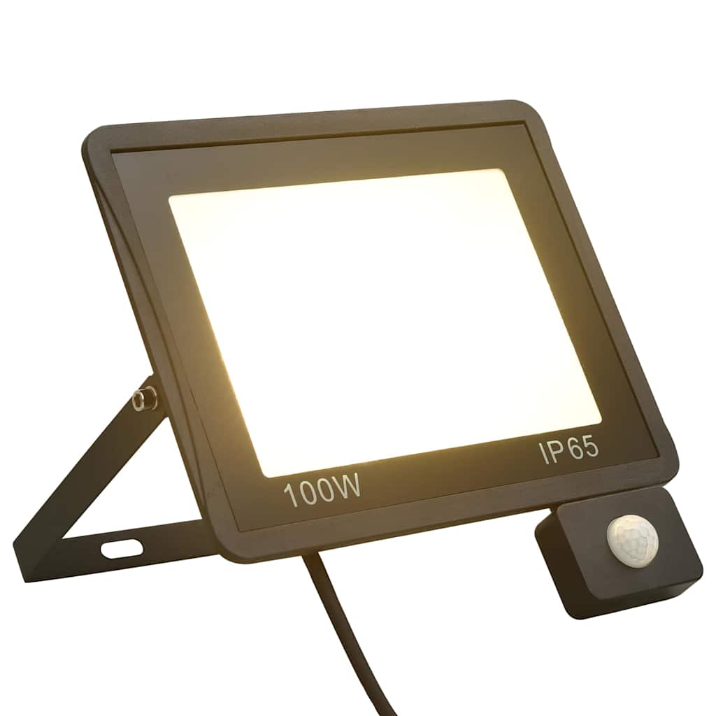 Προβολέας LED με Αισθητήρα Θερμό Λευκό 100 W - PAKOBAZAAR