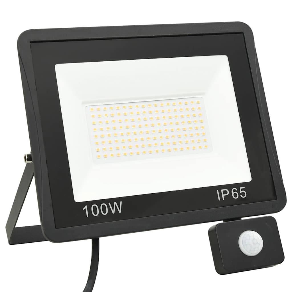 Προβολέας LED με Αισθητήρα Θερμό Λευκό 100 W - PAKOBAZAAR