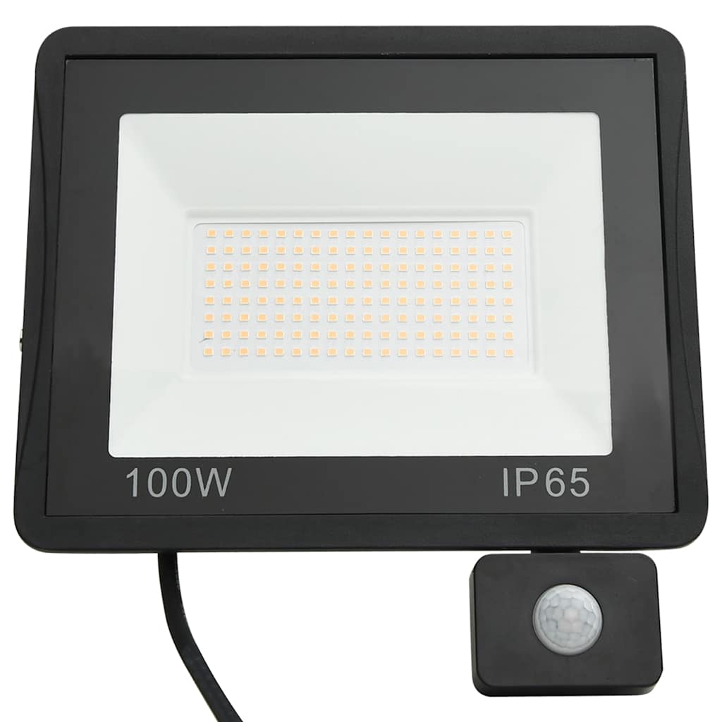 Προβολέας LED με Αισθητήρα Θερμό Λευκό 100 W - PAKOBAZAAR