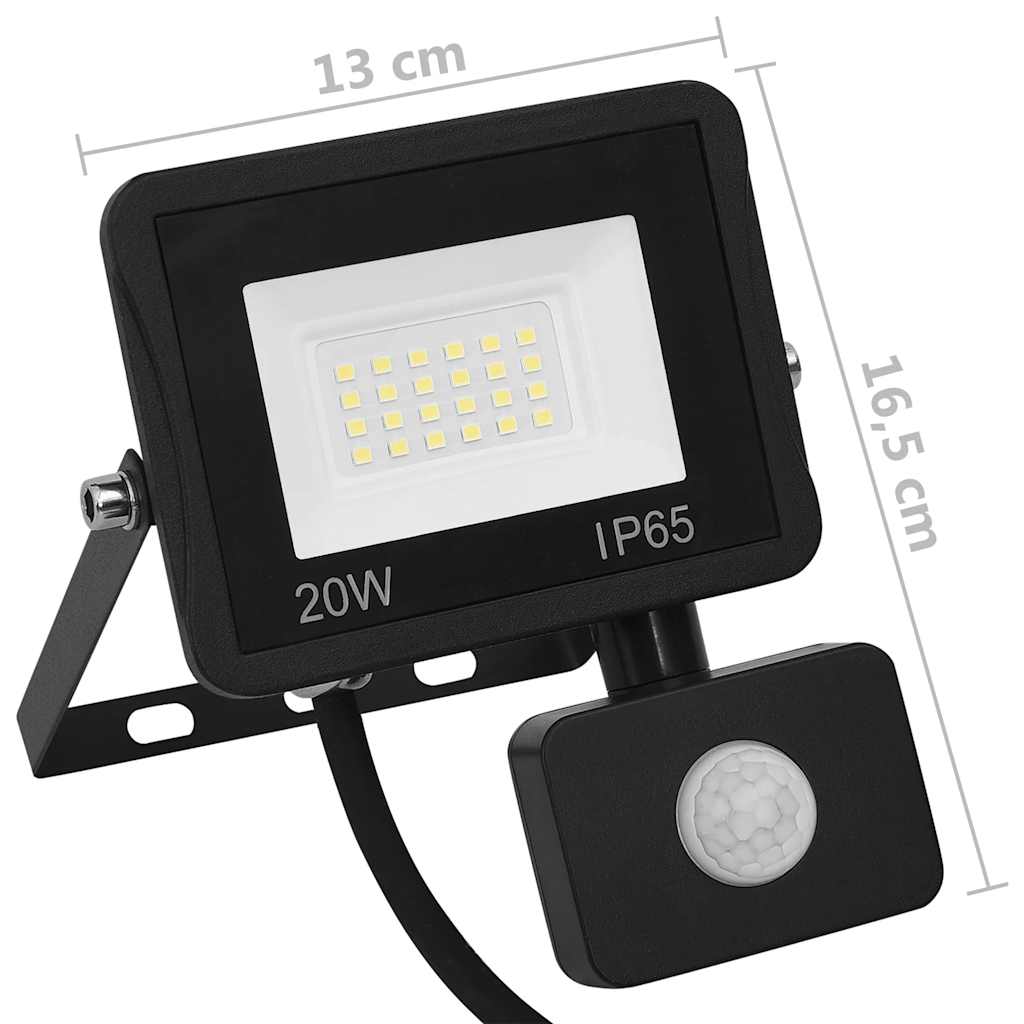 Προβολέας LED με Αισθητήρα Ψυχρό Λευκό 20 W