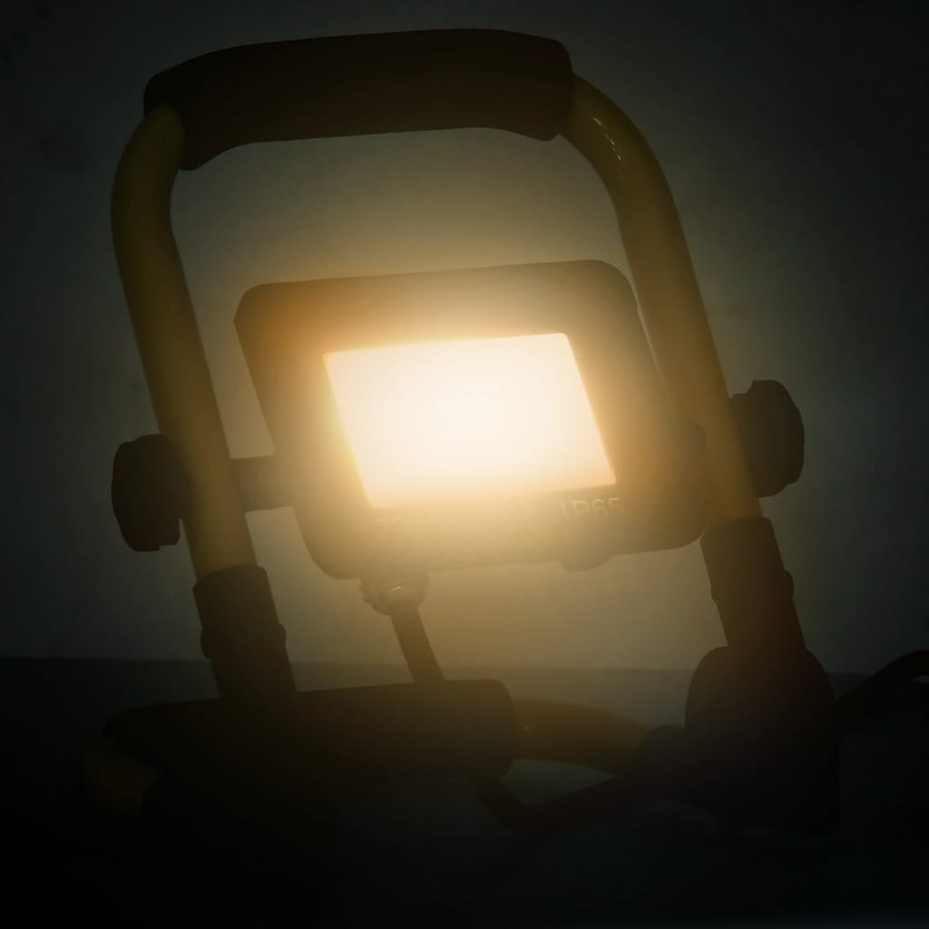 Προβολέας LED με Λαβή Θερμό Λευκό 20 W - PAKOBAZAAR