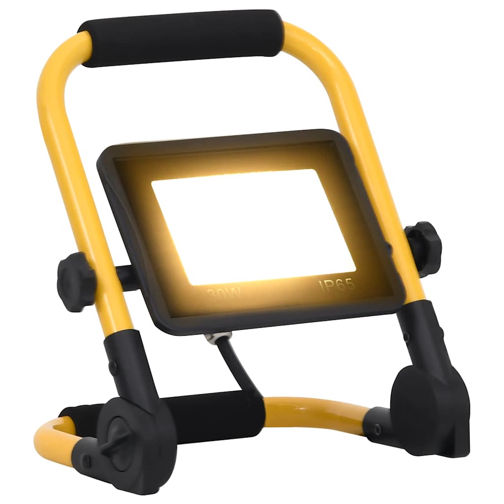 Προβολέας LED με Λαβή Θερμό Λευκό 30 W - PAKOBAZAAR