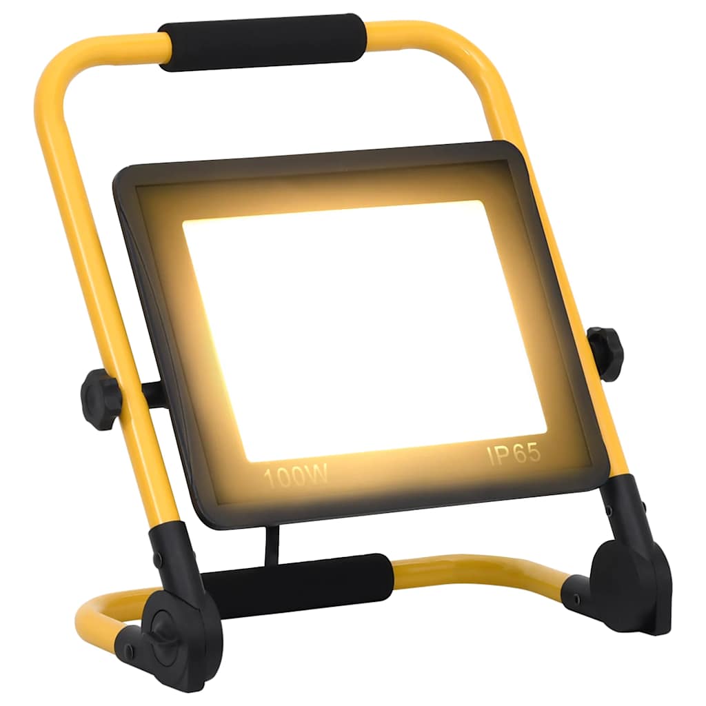 Προβολέας LED με Λαβή Θερμό Λευκό 100 W - PAKOBAZAAR