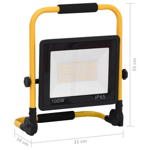 Προβολέας LED με Λαβή Θερμό Λευκό 100 W - PAKOBAZAAR