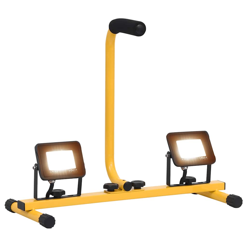 Προβολέας LED με Λαβή Θερμό Λευκό 2 x 10 W - PAKOBAZAAR