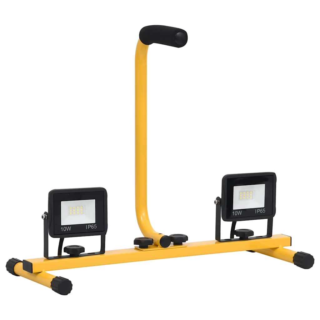 Προβολέας LED με Λαβή Θερμό Λευκό 2 x 10 W - PAKOBAZAAR