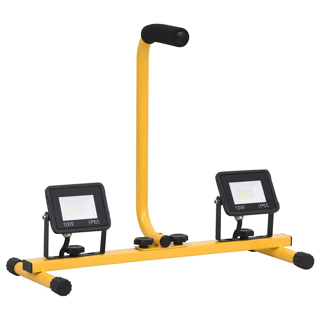 Προβολέας LED με Λαβή Θερμό Λευκό 2 x 10 W - PAKOBAZAAR