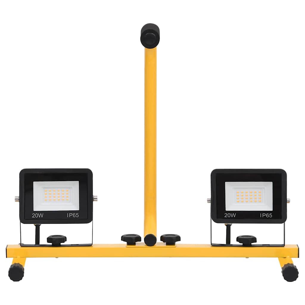 Προβολέας LED με Λαβή Θερμό Λευκό 2 x 20 W