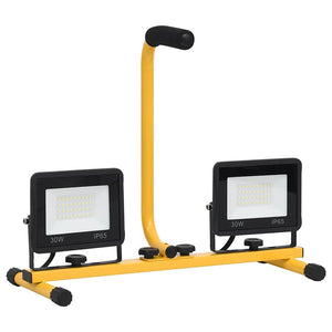 Προβολέας LED με Λαβή Θερμό Λευκό 2 x 30 W - PAKOBAZAAR