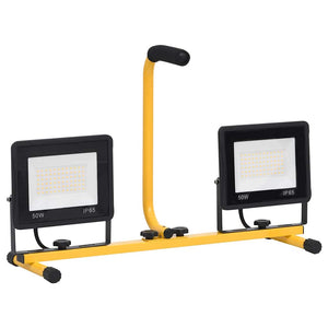 Προβολέας LED με Λαβή Θερμό Λευκό 2 x 50 W - PAKOBAZAAR