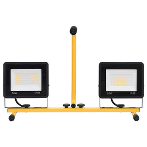 Προβολέας LED με Λαβή Θερμό Λευκό 2 x 50 W - PAKOBAZAAR