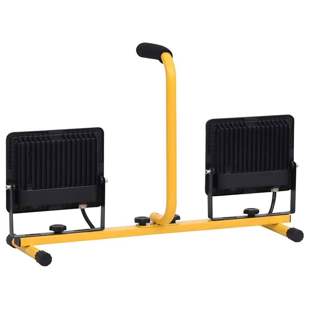 Προβολέας LED με Λαβή Θερμό Λευκό 2 x 50 W - PAKOBAZAAR