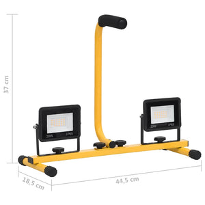 Προβολέας LED με Λαβή Ψυχρό Λευκό 2 x 20 W - PAKOBAZAAR