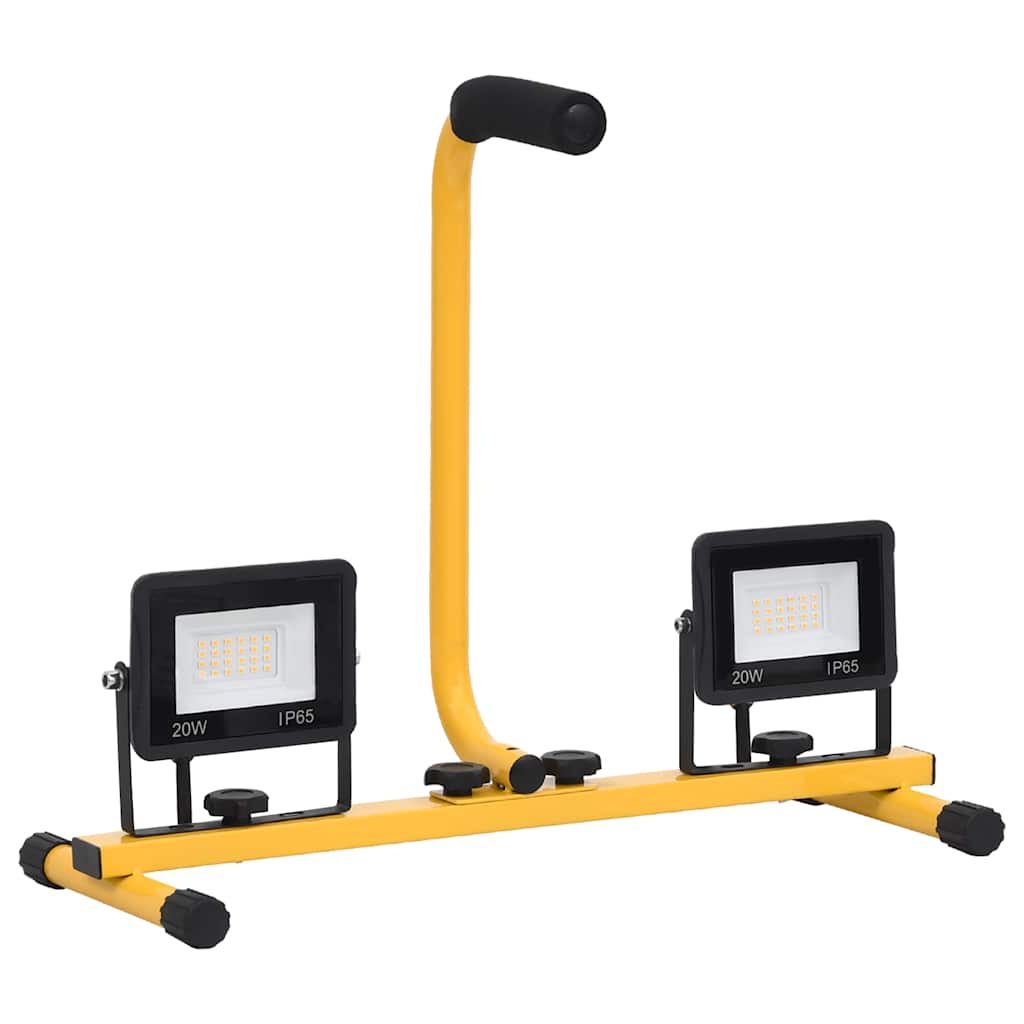 Προβολέας LED με Λαβή Ψυχρό Λευκό 2 x 20 W - PAKOBAZAAR