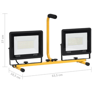 Προβολέας LED με Λαβή Ψυχρό Λευκό 2 x 100 W - Pakobazaar