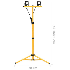 Προβολέας LED με Τρίποδο Ψυχρό Λευκό 2 x 10 W - PAKOBAZAAR