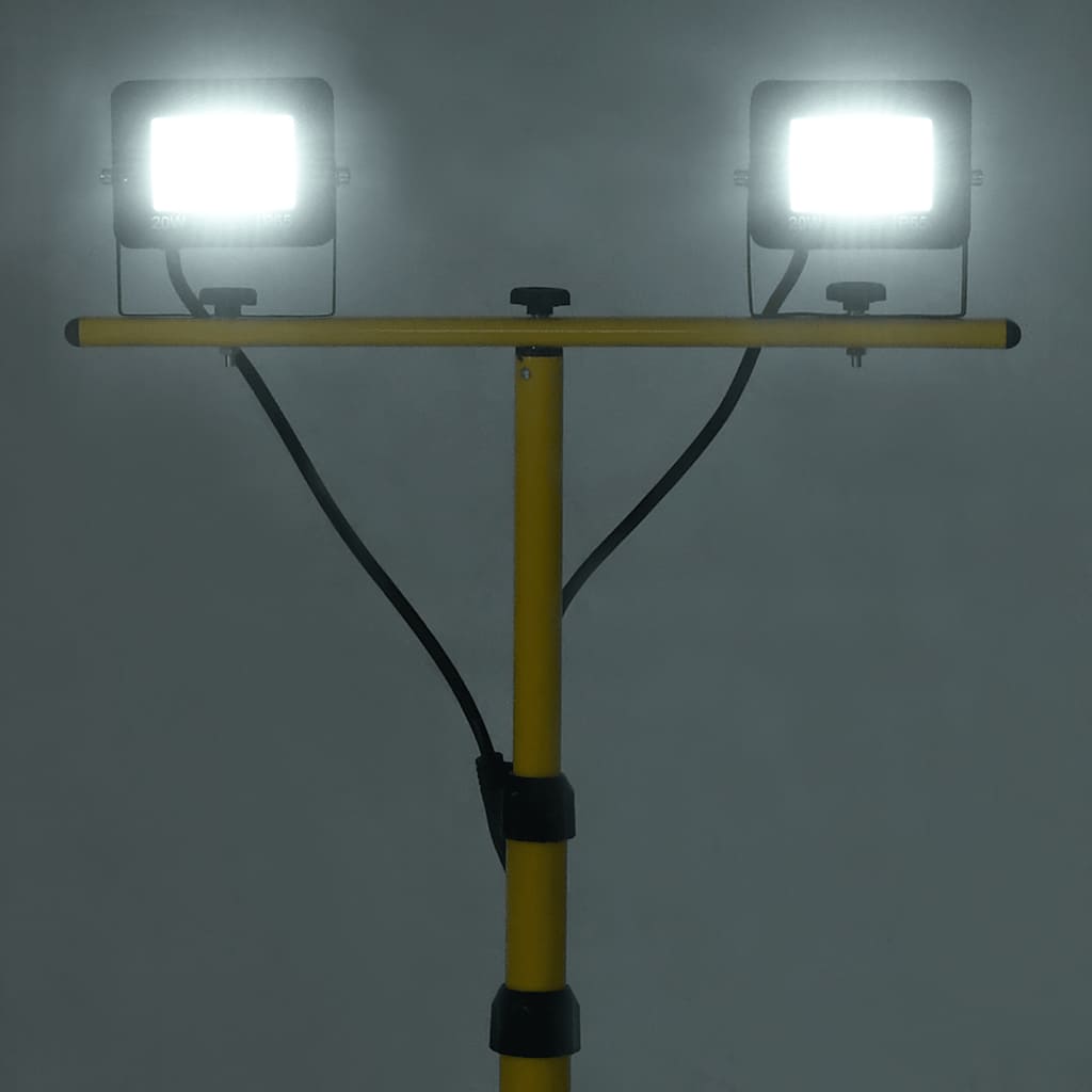 Προβολέας LED με Τρίποδο Ψυχρό Λευκό 2 x 20 W - PAKOBAZAAR