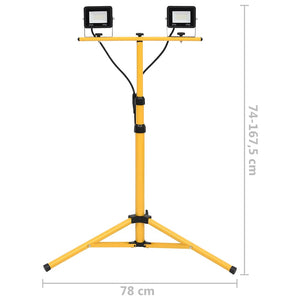 Προβολέας LED με Τρίποδο Ψυχρό Λευκό 2 x 20 W - PAKOBAZAAR