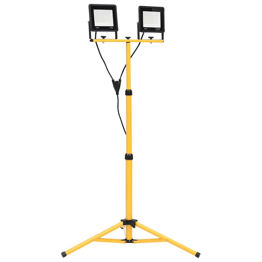 Προβολέας LED με Τρίποδο Ψυχρό Λευκό 2 x 50 W - PAKOBAZAAR