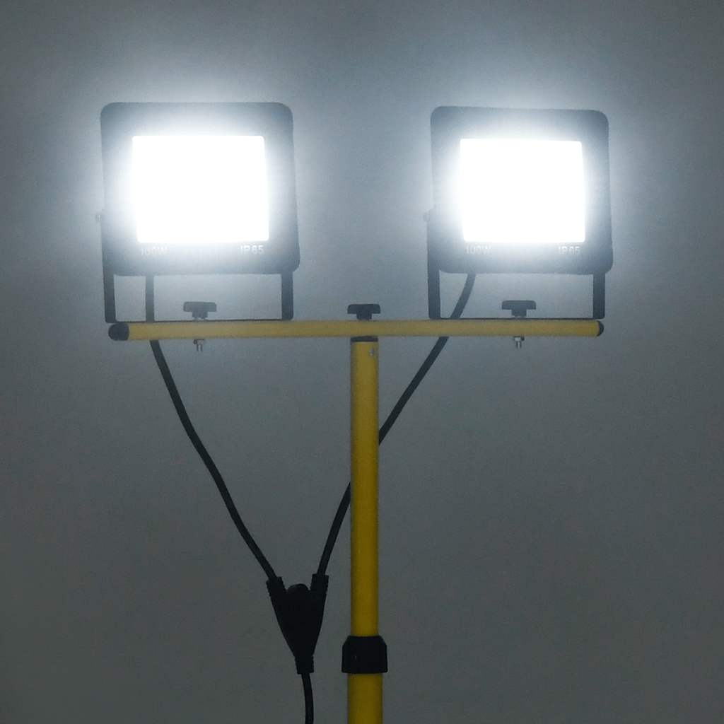 Προβολέας LED με Τρίποδο Ψυχρό Λευκό 2 x 100 W - PAKOBAZAAR