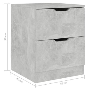Κομοδίνο Γκρι Σκυροδέματος 40 x 40 x 50 εκ. από Μοριοσανίδα