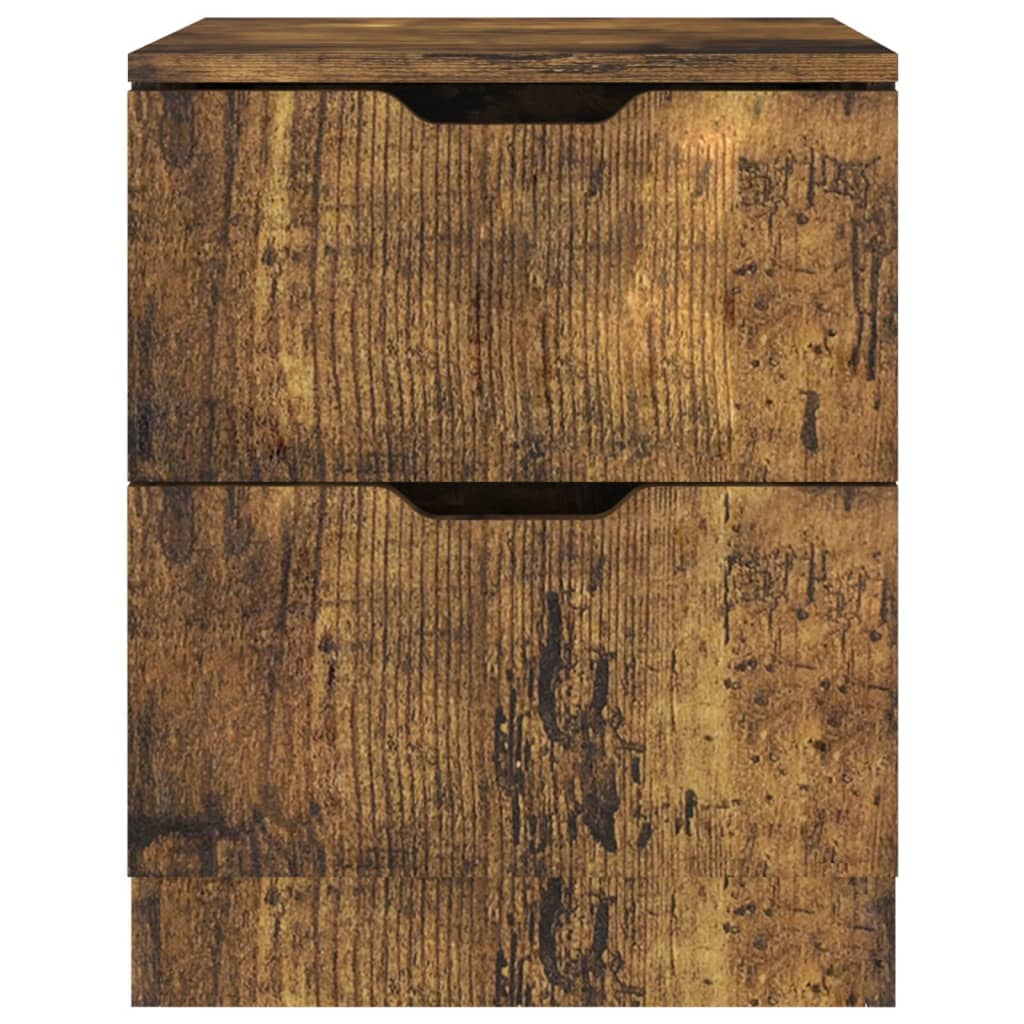 Κομοδίνο Καπνιστή Δρυς 40 x 40 x 50 εκ. από Επεξεργασμένο Ξύλο