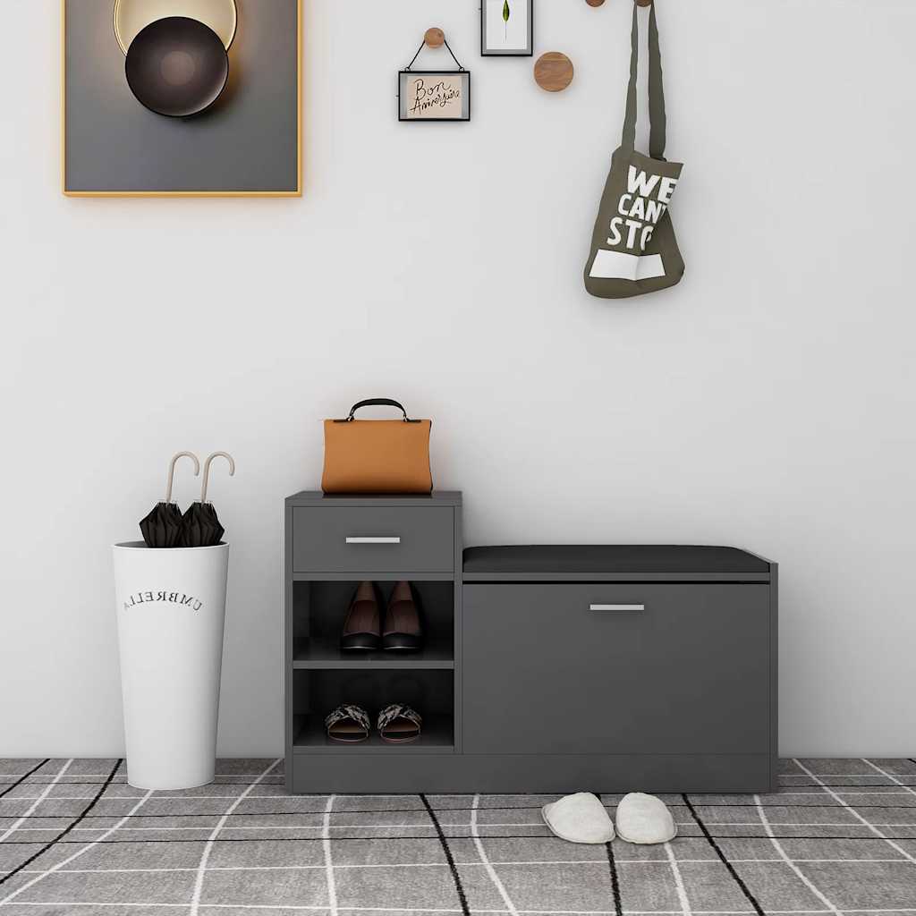 Παπουτσοθήκη Γκρι 94,5 x 31 x 57 εκ. από Επεξ. Ξύλο