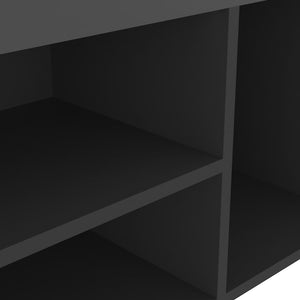 Παπουτσοθήκη Γκρι 80 x 30 x 47 εκ. Επεξ. Ξύλο με Μαξιλάρι