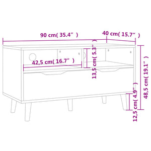 Έπιπλο Τηλεόρασης Sonoma Δρυς 90x40x48,5 εκ. Επεξεργασμένο Ξύλο