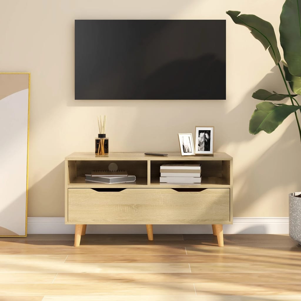 Έπιπλο Τηλεόρασης Sonoma Δρυς 90x40x48,5 εκ. Επεξεργασμένο Ξύλο