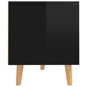 Έπιπλο Τηλεόρασης Γυαλ. Μαύρο 90x40x48,5 εκ. Επεξεργασμένο Ξύλο