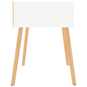 Κομοδίνα 2 τεμ. Λευκά 40 x 40 x 56 εκ. από Επεξεργ. Ξύλο
