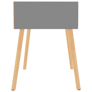 Κομοδίνο Γκρι 40 x 40 x 56 εκ. από Επεξεργ. Ξύλο