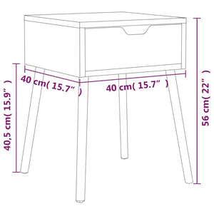 Κομοδίνο Sonoma Δρυς 40 x 40 x 56 εκ. από Επεξεργασμένο Ξύλο