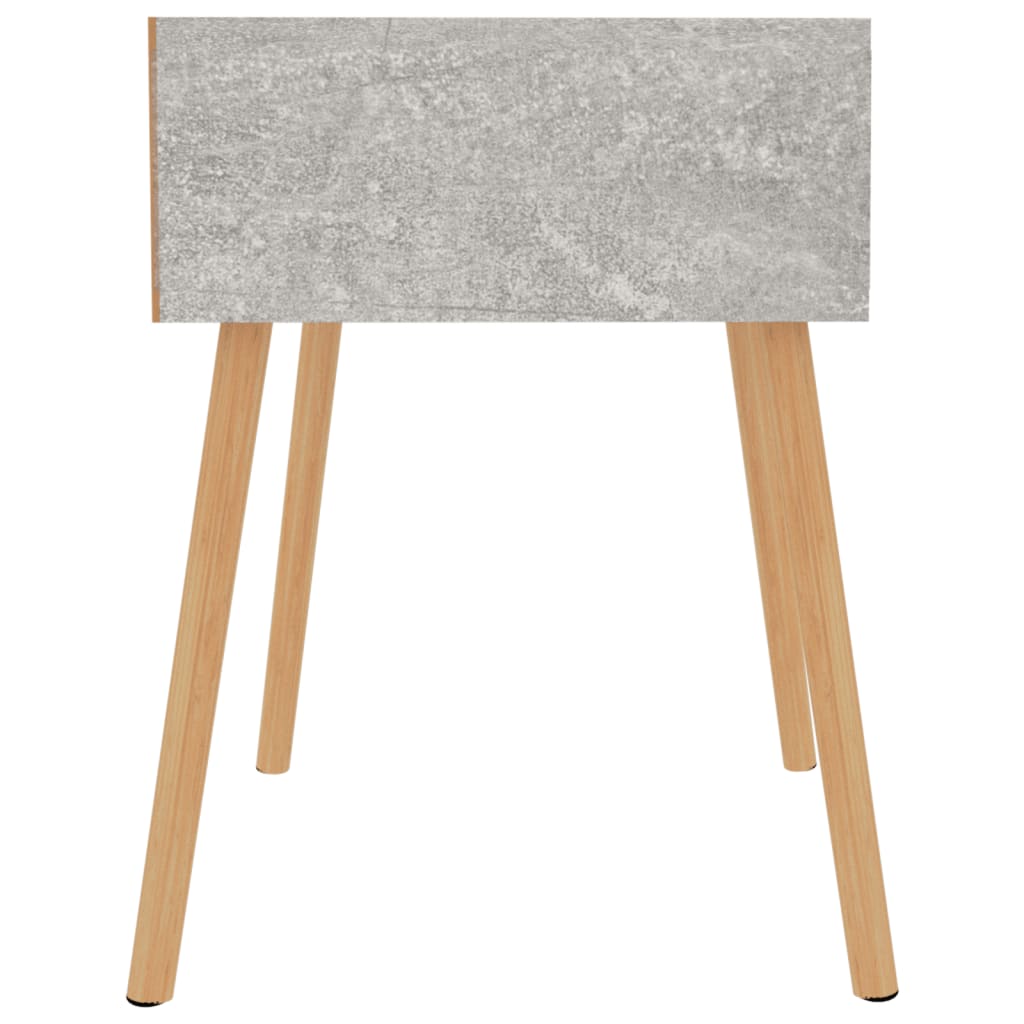 Κομοδίνο Γκρι Σκυροδέματος 40x40x56 εκ. από Επεξεργασμένο Ξύλο