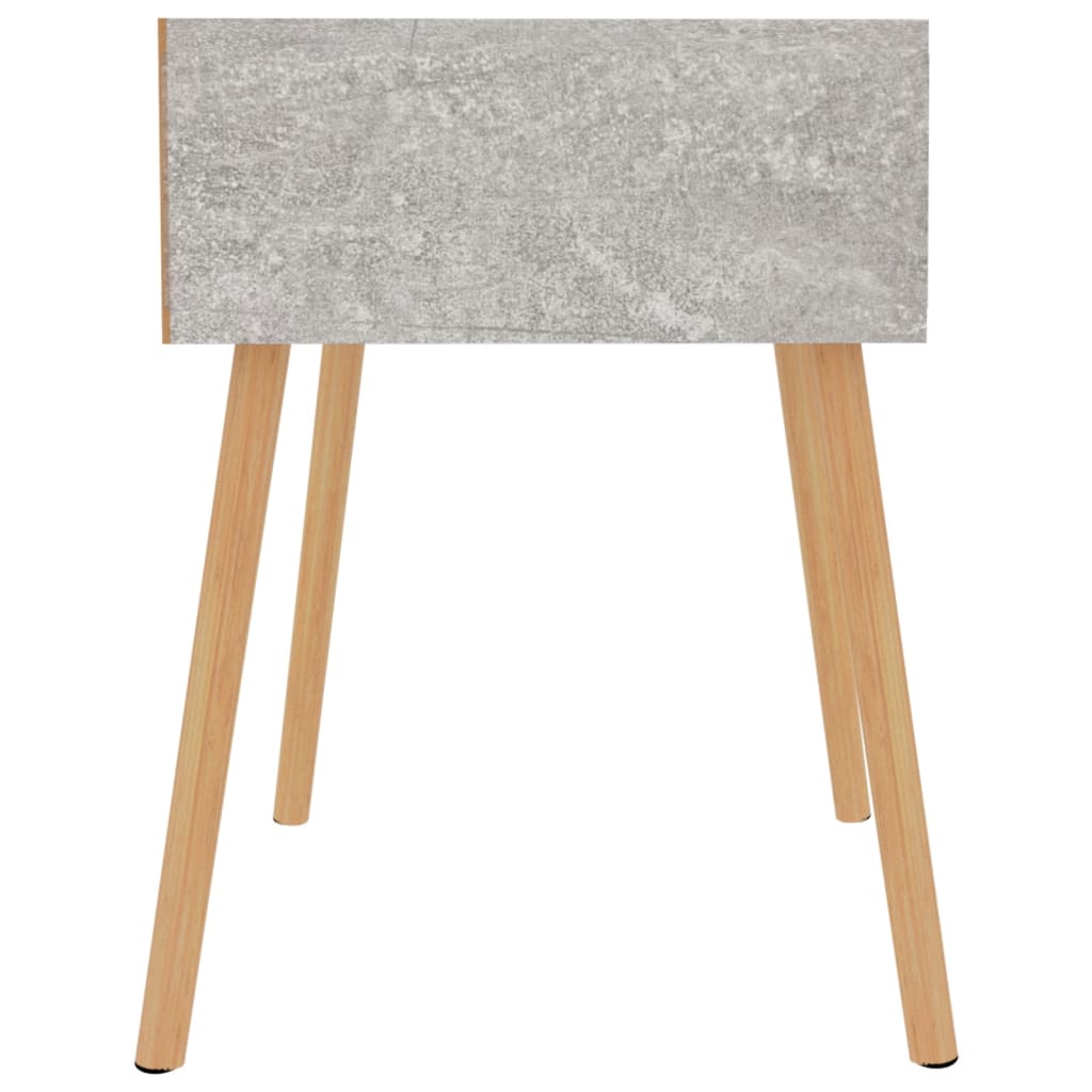 Κομοδίνα 2 τεμ. Γκρι Σκυροδέματος 40x40x56 εκ. από Επεξ. Ξύλο