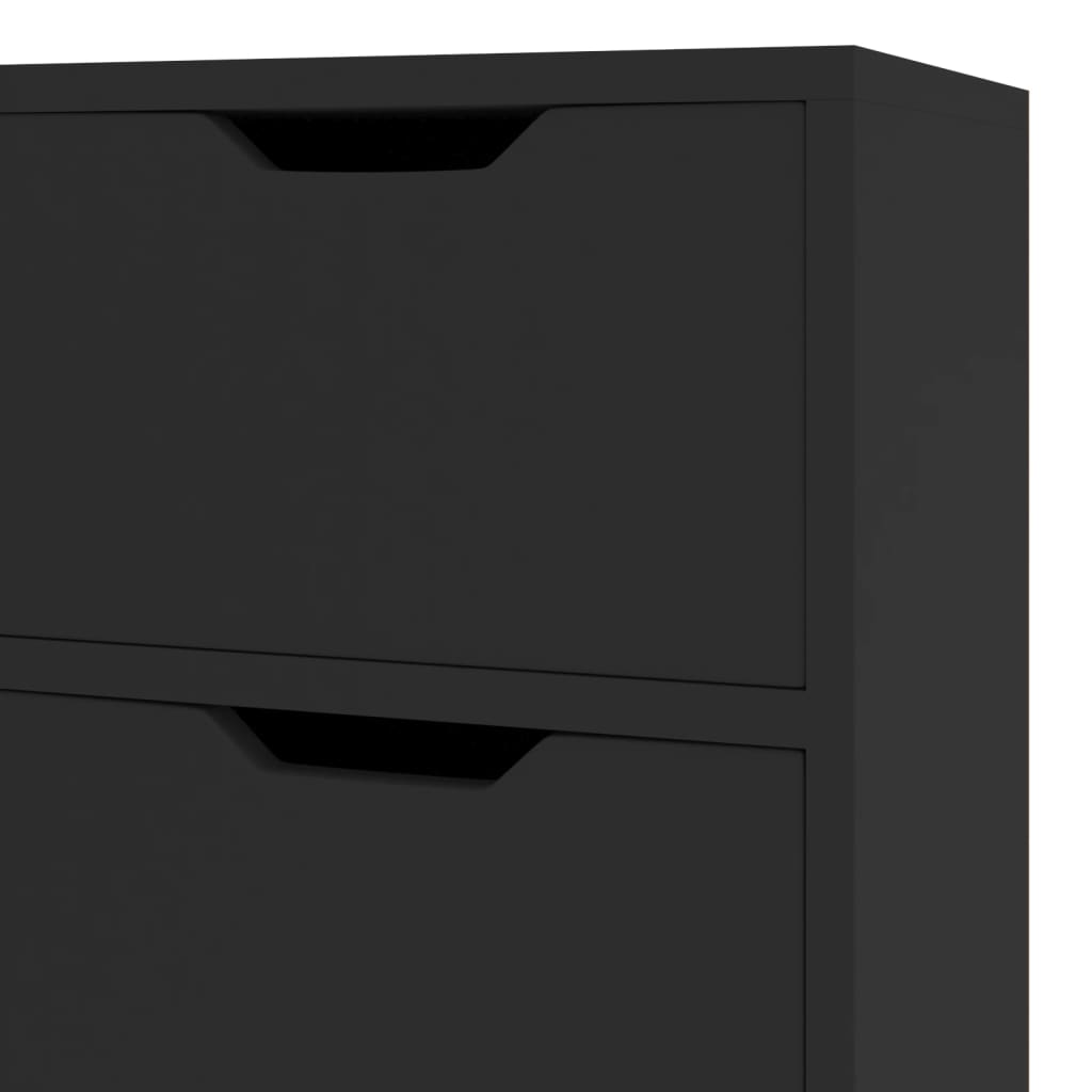 Μπουφές Μαύρος 90x30x72 εκ. από Επεξεργασμένο Ξύλο